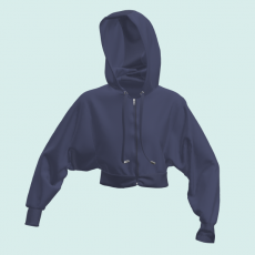 2355 .CROP 긴소매 후드