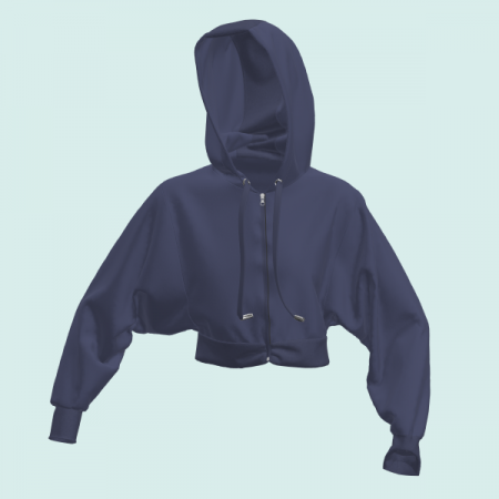 2355 .CROP 긴소매 후드