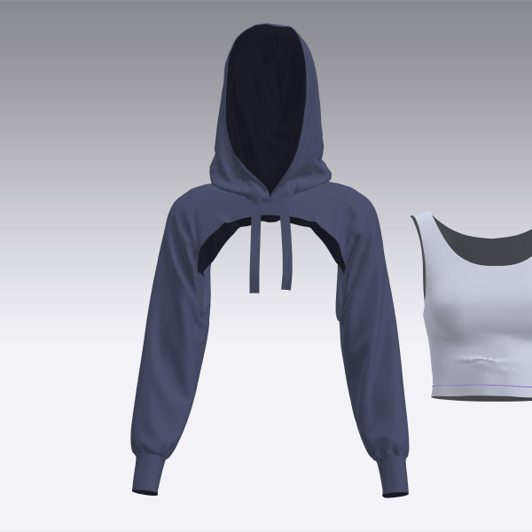 2524 후드 슬리브 티