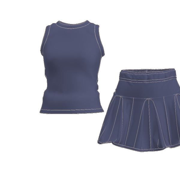 2570 탱크탑+스커트 세트