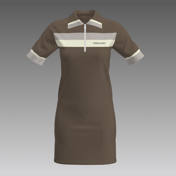 2598 Collar 저지 드레스